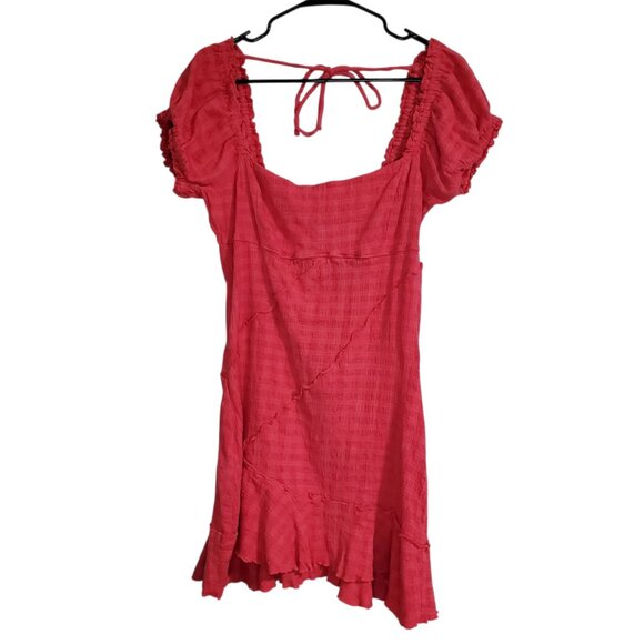 Free People Free Est Endless Summer Elle Miami Beet Pink/Red Mini Dress - M - Picture 3 of 8
